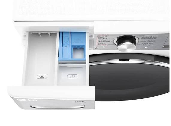 LG Slim parní pračka LG | 9 kg | A | 1200 ot./min | Direct Drive™ | AI DD™ |Bílá, FLR9A92WC