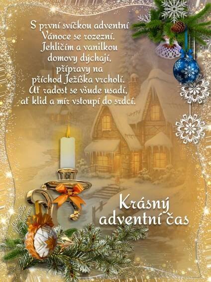 Grafika: Adventní přání animace