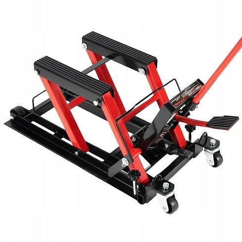 Hydraulický zvedák motocyklu, maximální zatížení 680 kg, gumový přepravní povrch za 3341.00CZK - Allegro