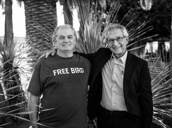 Barry Jones, left, and his lead attorney, Cary Sandman pose for a portrait outside the legal offices in Tucson, Arizona on June 15, 2023, shortly after he was released following 29 years on Death Row. Jones was wrongfully convicted of murdering 4 year old Rachel Gray in 1994.

Credit: Molly Peters for The Intercept