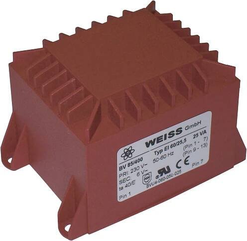 Weiss Elektrotechnik 85/402 transformátor do DPS 1x 230 V 1x 12 V/AC 25 VA 2083 mA