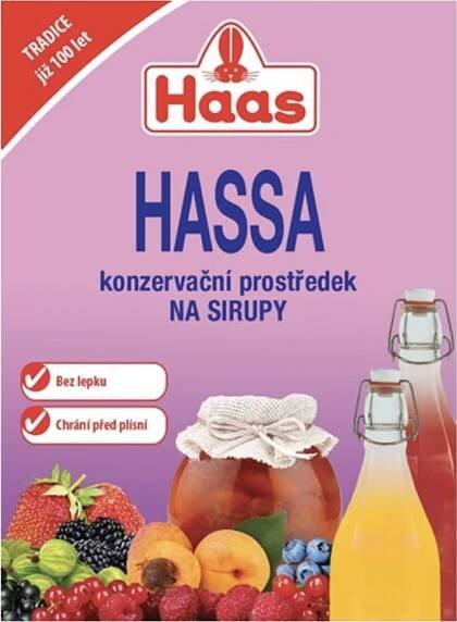 HAAS Hassa konzervační prostředek na sirupy 10 g od 6,90 Kč