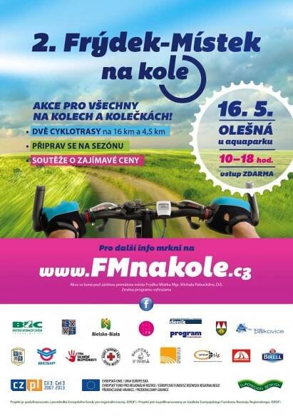 Akce Frýdek-Místek na kole odstartuje již podruhé cyklistickou sezónu ve městě - Turistická oblast Beskydy Valašsko | ubytování