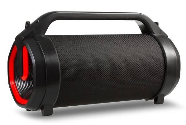 Přenosný Bluetooth reproduktor Audiocore AC875 Bazooka Boombox 30W (20W + 5Wx2) IPX4 odolný proti stříkající vodě / rádio / microSD / Aux-In / USB / osvětlení / port pro mikrofon