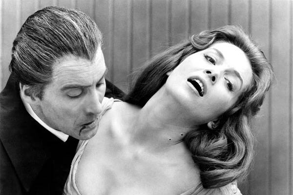 Christopher Lee and Barbara Shelley in 1966's 