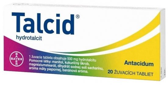 Talcid 500mg žvýkací tablety 20 ks