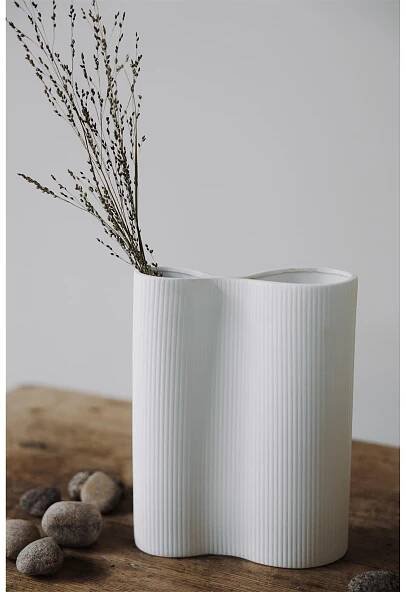 Keramická váza BUNN 24cm bílá_1