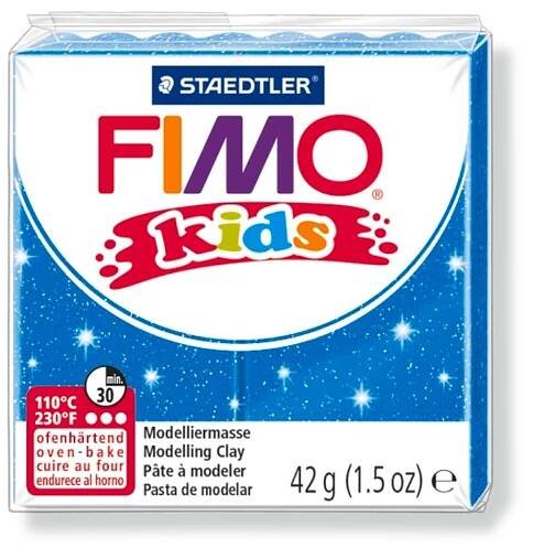 FIMO Kids 42g (8030-312) modrá s třpytkami