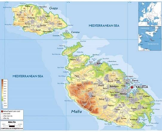 Maps of Malta | Collection of maps of Malta | Europe | Mapsland | Maps of the World