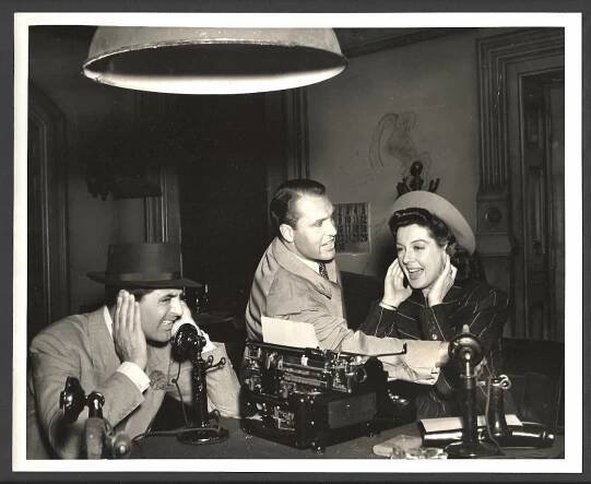 cary grant ralph bellamy rosalind russell his girl friday