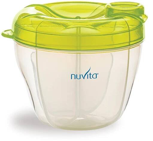 Nuvita Nádoba a dávkovač na sušené mléko dávkovače Pastel green