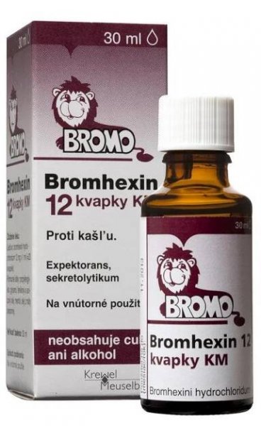 Bromhexin 12 kvapky KM cena, davkovanie a skusenosti