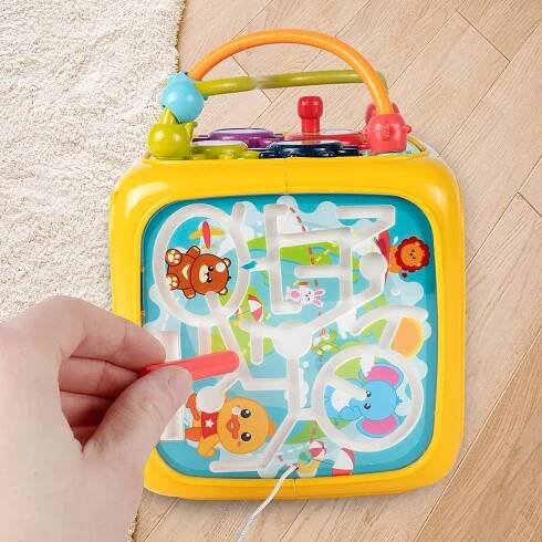 Vzdělávací kostka Interaktivní třídič Montessori Sensory Multicube