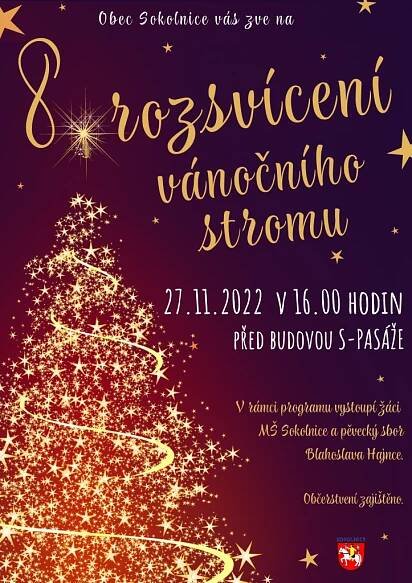 Rozsvícení vánočního stromu - Sokolnice