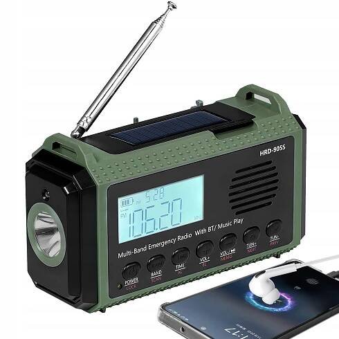 10000mAh nouzová FM/AM solární rádiová mobilní svítilna Bluetooth Stav balení originální