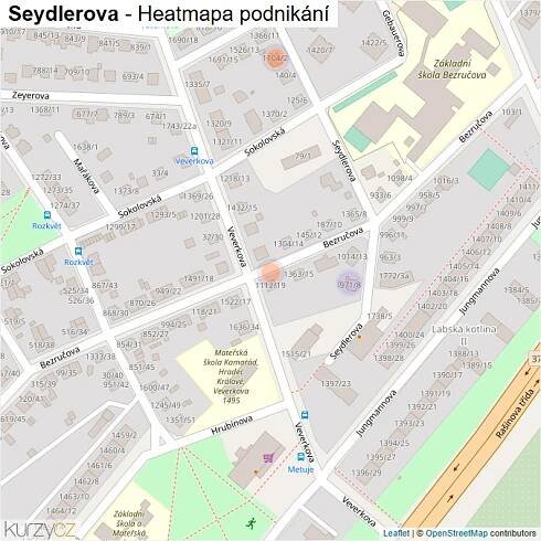 Mapa Seydlerova - Firmy v ulici.