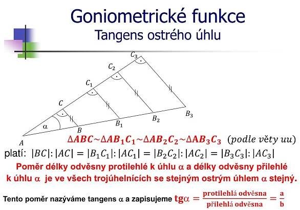 PPT - Goniometrické funkce Řešení pravoúhlého trojúhelníku PowerPoint Presentation - ID:4297864