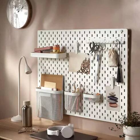 IKEA SKADIS Děrovaná tabule, bílá 76x56 cm Materiál ostatní