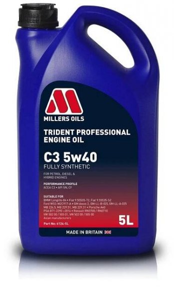Millers Oils Trident Professional 6124 5W40 5L syntetický olej