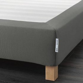 ESPEVÄR Slatted mattress base with legs - dark grey 90x200 cm