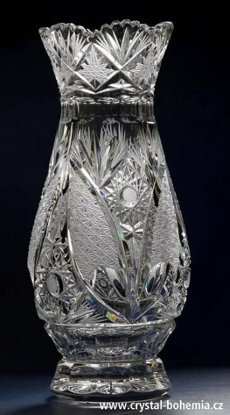 Váza broušená 25,5cm / 82333-255-106 | BROUŠENÉ SKLO , CRYSTAL BOHEMIA
