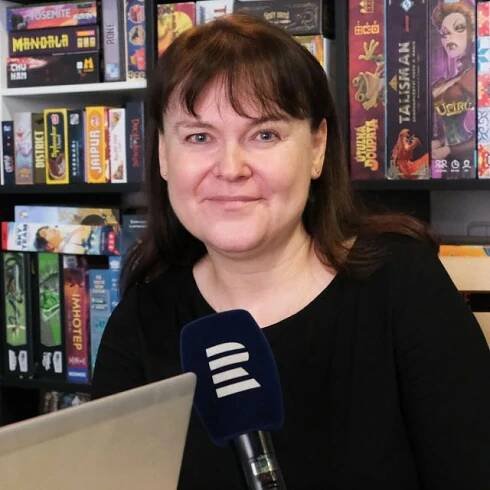 Jana Vojtíšková v rozhlasové kavárně | foto: Milan Baják,  Český rozhlas