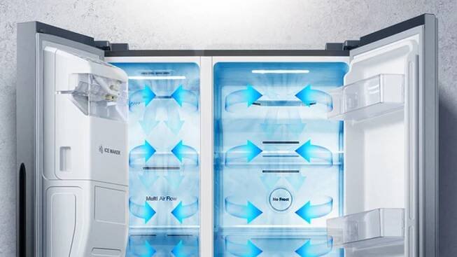 Inteligentní systém Multi Air Flow v americké ledničce Hisense RS650N4AC2_04