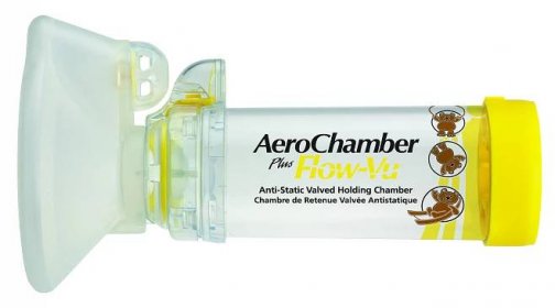 AeroChamber Plus Inhalační nástavec s chlopní a maskou pro děti - skladem