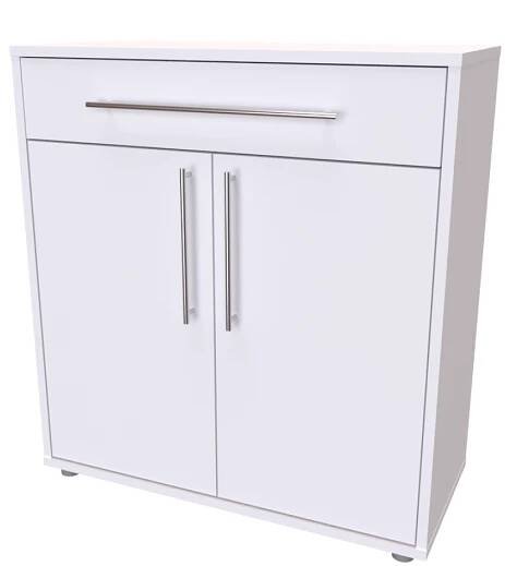 Komoda Nábytek Mikulík Komoda ELITE S - bílý lesk, antracit, aj. ROZMĚR: (š/v/h) 80 x 86 x 36 cm