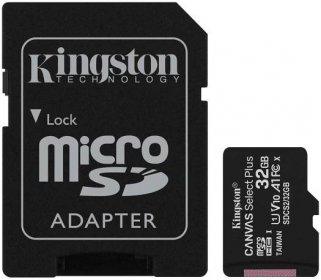 Kingston microSDHC Canvas Select Plus 32 GB UHS-I U1 + SD adaptér