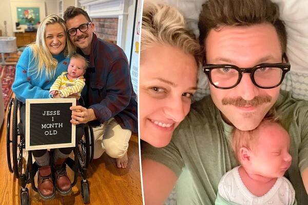 Ali Stroker, David Perlow and son Jesse