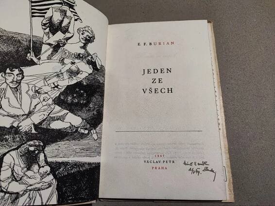 Burian, Emil František: Jeden ze všech, 1947 - Antikvariát Bleskov