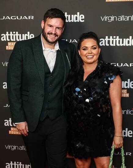 Scott Dobinson and Scarlett Moffatt at the Attitude Awards.