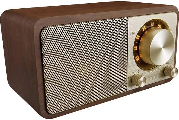 Sangean WR-7 Genuine Mini A500407 stolní rádio, FM, Bluetooth, s akumulátorem, třešňově červená