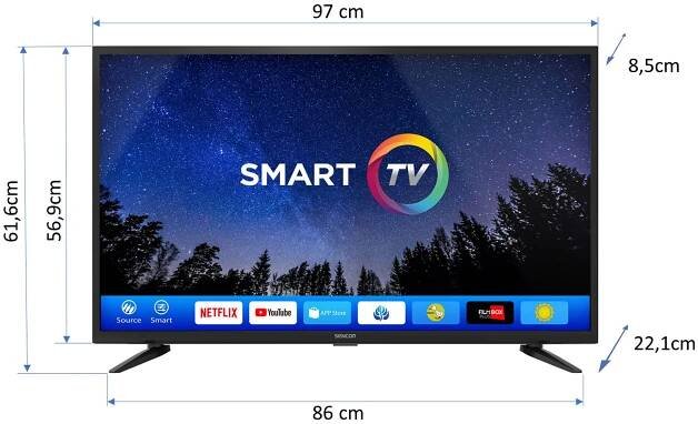 43" Sencor SLE 43FS600TCS