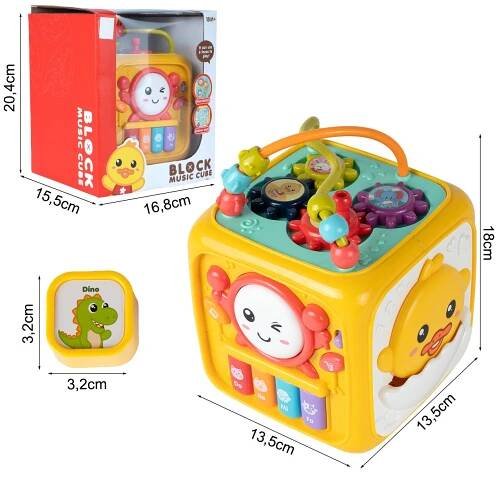 Vzdělávací kostka Interaktivní třídič Montessori Sensory Multicube
