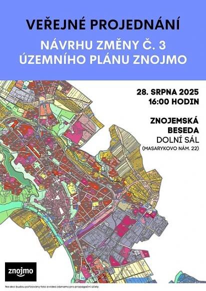 Veřejné projednání - změna územního plánu Znojmo