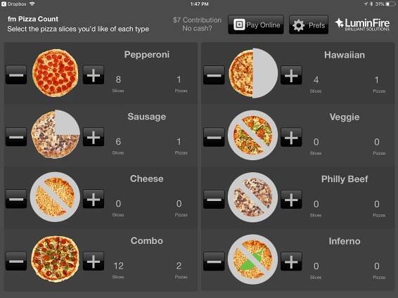 FileMaker Go Pizza Counter for iPad 2.0 - Brilliant Scoops