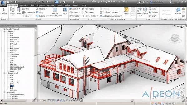 Revit struktura dat projektu