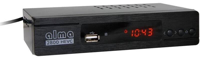 Set-top box ALMA 2800 SE, DVB-T2 H.265 černý