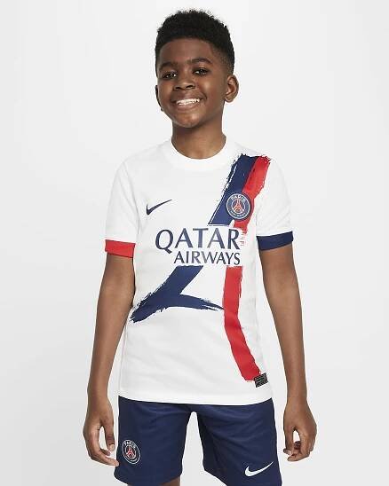 Replika venkovního fotbalového dresu Nike Dri-FIT Paris Saint-Germain Stadium 2024/25 pro větší děti