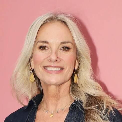 Tamzin Outhwaite's midnight blue midi dress is proof that moody blooms deserve a place in your autumn wardrobe