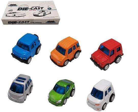 Teddies Auto mini kov/plast 5cm na zpětné natažení, mix druhů