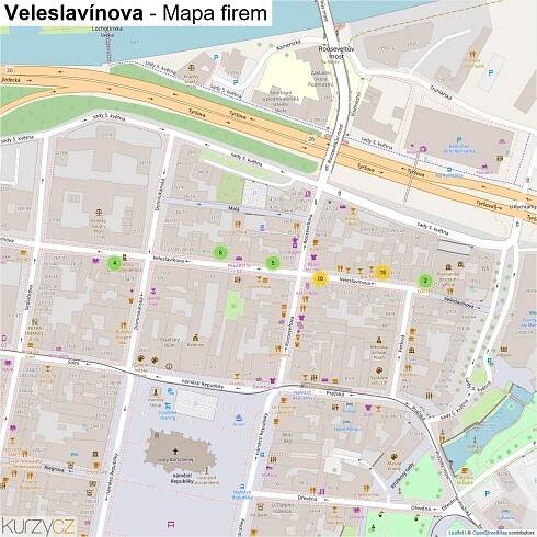 Veleslavínova - mapy | Kurzy.cz