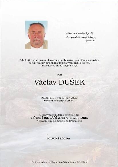 Václav Dušek | Pohřební služba Misericordia