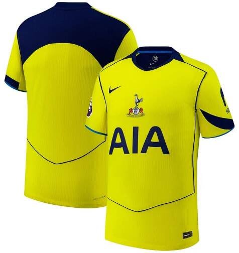  Tottenham Hotspur Nike 2025/26 Third Authentic Jersey with Patch - Yellow