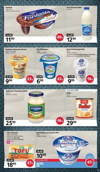 Mléko kondenzované Salko Tatra v akci Tesco od 26.10.2016