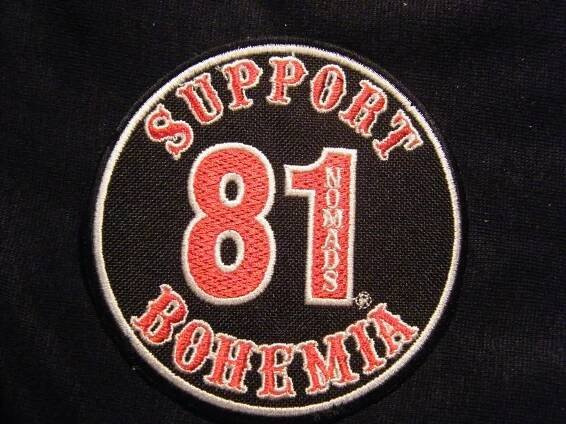 Nášivka support 81 kulatá černá
