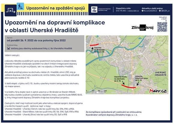 NEPRAVIDELNISTI V PROVOZU NA UHERSKOHRADIŠŤSKU • IDZK