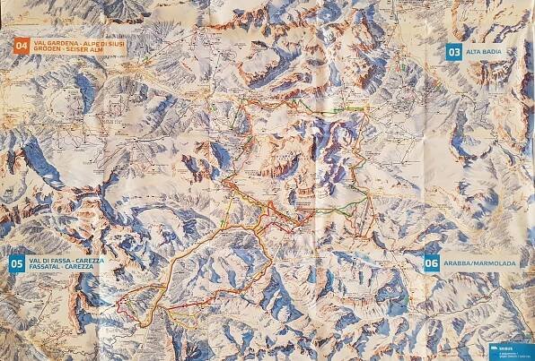 Best Place to Ski With Kids - Sella Ronda Ski Map